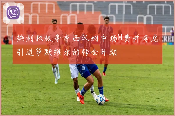 热刺积极争夺西汉姆中场M费并考虑引进萨默维尔的转会计划